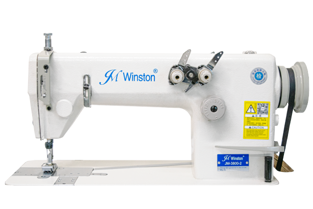 Máquina de coser industrial mecánica recta de cadeneta con dos agujas marca JM WINSTON. JM 3800-2
